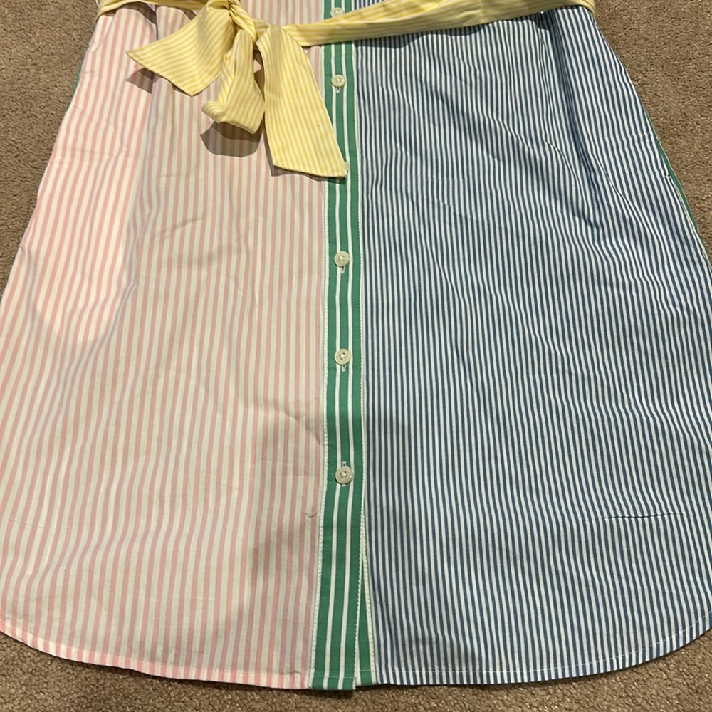 JCrew Striped Sleeveless Dress with Belt - Picture 5 of 7